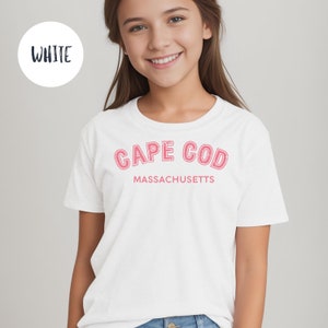 Cape Cod Children&#39;s Tee Shirt, Cape Cod Vacation Tee Shirt Gift for Youth Sizes, Cape Cod Kids Unisex Crewneck TShirt, Cape Cod Children&#39;s