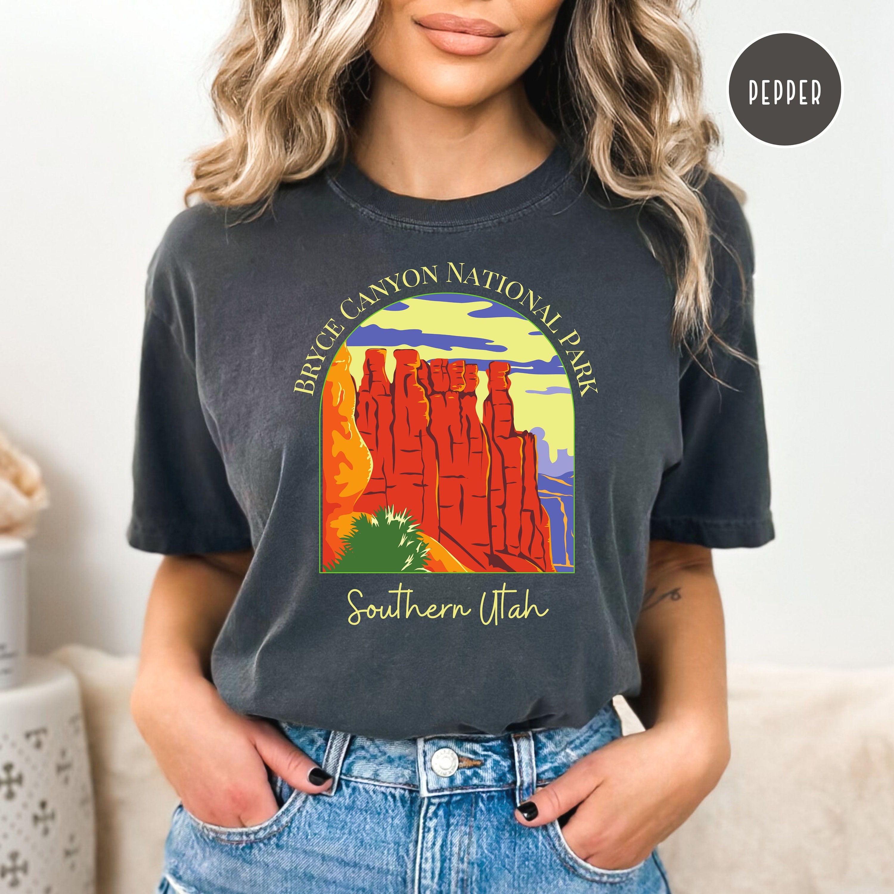 Camiseta Comfort Colors® del Parque Nacional Bryce Canyon, Utah, regalo para  vacaciones en Bryce Canyon, senderismo en Bryce Canyon y Bryce, Utah - Etsy  México, image size:3000x3000