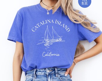 Camiseta Catalina Island Comfort Colors®, camiseta de regalo para vacaciones en Catalina Island, California, camiseta de navegación en Catalina Island, camiseta de regalo para Catalina