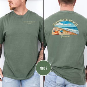 Rehoboth Beach Delaware Comfort Colors Design Front/Back, Rehoboth Beach Gift Shirt, Delaware Summer Beach Tee Shirt, Beach Gift T-Shirt