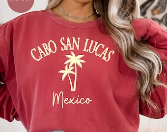 Cabo San Lucas Urlaub Sweatshirt Geschenk, Cabo San Lucas Comfort Colors® Pullover, Cabo Grunge Shirt, Cabo San Lucas Reise, Mexiko Geschenk Shirt