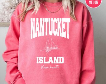 Nantucket Island Comfort Colors® Sweatshirt, Nantucket Sailing Shirt, Nantucket Vacation Gift Shirt, Nantucket Travel Shirt, Nantucket Gift