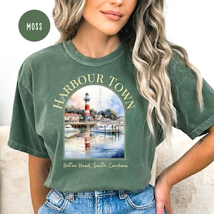 Hilton Head South Carolina Comfort Colors® T-Shirt, Harbour Town Hilton Head Vacation Gift Shirt, Harbour Town Lighthouse, Hilton Head Gift