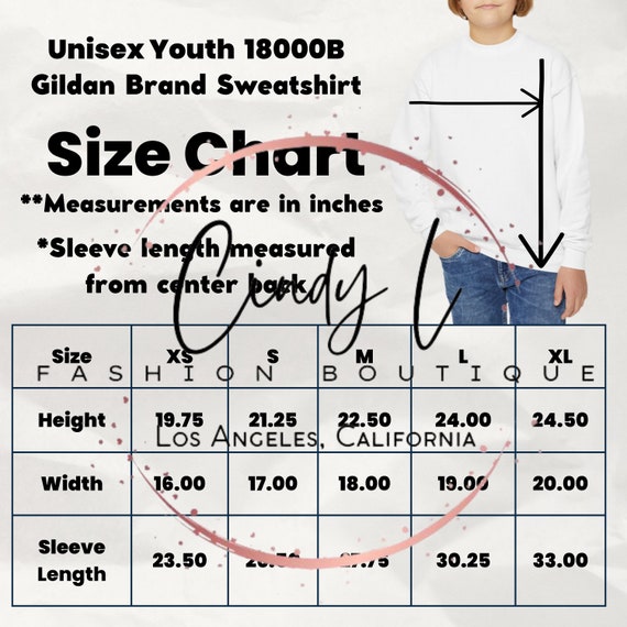 Kids Small Sweatshirt Size Youth Gildan Sweatshirt 1800B Size