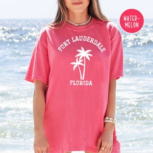 Fort Lauderdale Florida Comfort Colors® T-Shirt, Fort Lauderdale Florida Beach Tee, Fort Lauderdale Beach Gift, Florida Vacation Gift TShirt