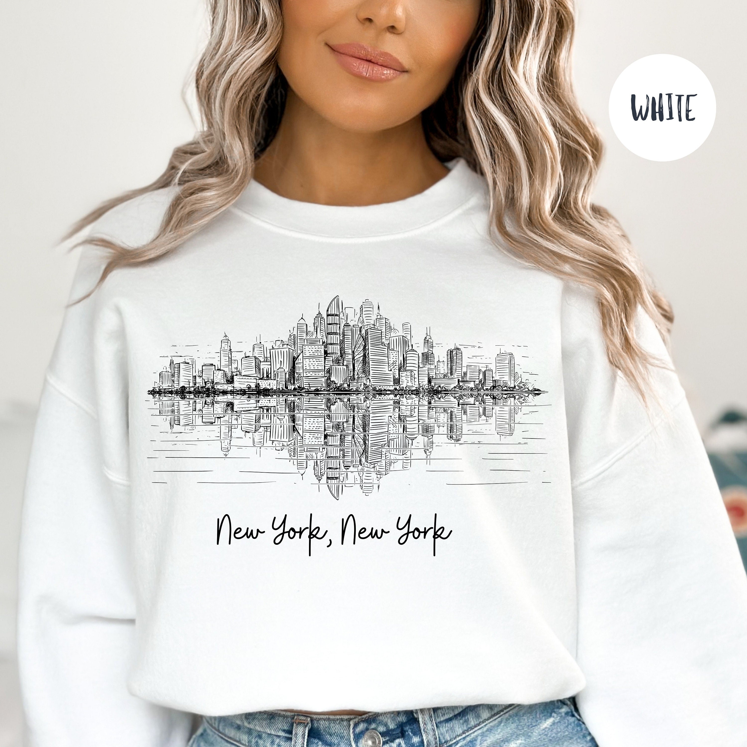 Nyc Skyline Sweater - Etsy