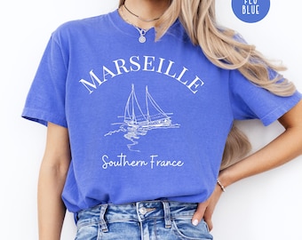 Marseille Southern France Comfort Colors® T-Shirt, Southern France Vacation Tee, Marseille Travel Shirt, Marseille France Vacation Gift Tee