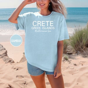 Crete Greek Islands Comfort Colors® T-Shirt, Greece Vacation Gift, Greek Islands Vacation Shirt Gift, Greece Gift Tee Shirt, Crete Gift Tee