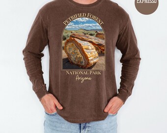 Petrified Forest National Park Arizona Comfort Colors Long Sleeve Unisex Tee, Arizona Travel Shirt, Petrified Forest, National Park Shirt