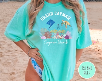 Cayman Islands Vacation Comfort Colors® T-Shirt, Grand Cayman Islands Tee, Under The Sea, Island Vacation Sea Turtles, Cayman Island Gift