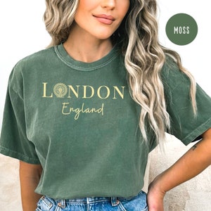 Camiseta London England Comfort Colors®, presente de férias de Londres, camisa de viagem de Londres, camiseta de presente de Londres, camiseta da Inglaterra, lembrança de Londres