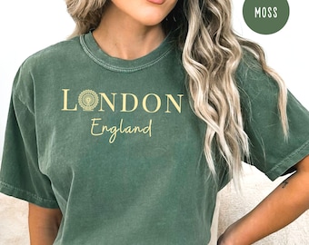 London England Comfort Colors® T-Shirt, London Vacation Gift, London Travel Shirt, London Gift Tee Shirt, England TShirt, London Souvenir