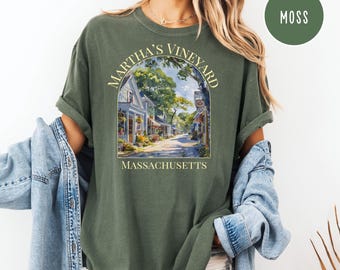 Martha's Vineyard Shops Unisex Comfort Colors T-Shirt, Martha's Vineyard Summer Vacation Gift Shirt