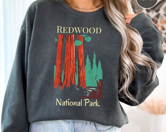 Redwood National Park California Comfort Colors® Sweater Gift, California Redwoods Sweatshirt, Redwood Hiking Shirt, Redwood Park Camping