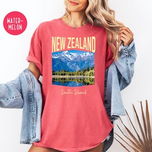 New Zealand South Island Comfort Colors T-Shirt, New Zealand Vacation Gift Shirt, New Zealand Travel Shirt, New Zealand South Island Shirt Watermelon