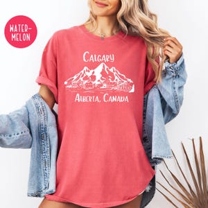 Calgary Alberta Canada Comfort Colors® T-Shirt, Calgary Urlaub Geschenk Tee, Kanada Reise Shirt, Calgary Ski Reise Geschenk, Calgary TShirt Geschenk Watermelon