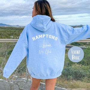 Hamptons Hoodie, Hamptons New York Sweatshirt, Hamptons Beach Coverup, Hamptons Sweater for East Hampton Vacation, Hamptons New York Gift
