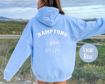 Hamptons Hoodie, Hamptons New York Sweatshirt, Hamptons Beach Coverup, Hamptons Sweater for East Hampton Vacation, Hamptons New York Gift