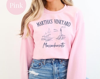 Martha's Vineyard Summer Vacation Sweatshirt, Martha's Vineyard Vacation Sweater, Martha's Vineyard Gift, Martha's Vineyard Vintage Pullover