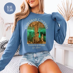 Carlsbad Cavern National Park New Mexico Comfort Colors Long Sleeve Unisex Tee, Carlsbad Caverns Shirt, National Park Shirt, New Mexico Gift