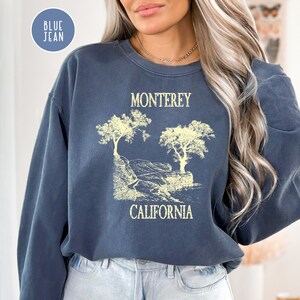 Monterey California Grunge Style Comfort Colors® Sweatshirt, Monterey Summer Vacation Gift, Monterey Sweater, Monterey Grunge, Monterey Gift
