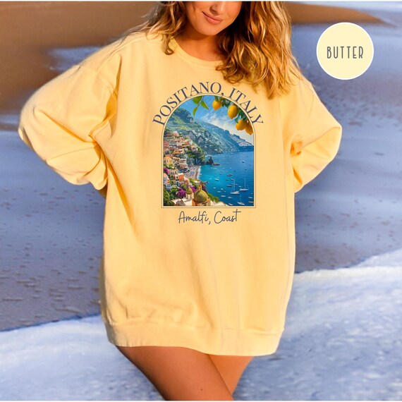 Positano Italy Comfort Colors® Sweatshirt, Amalfi Coast Shirt, Italian Vacation Gift Shirt, Italy Sweatshirt, Positano Gift Shirt Italy Gift