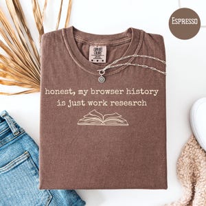 Lustiges Murder Mystery Writer Geschenk Shirt, True Crime Autor Comfort Colors Tee, Mein Browser-Verlauf ist nur Forschung, True Crime Book Lover Tee
