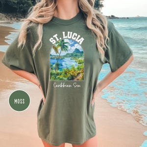St Lucia Comfort Colors® Tee Shirt, Saint Lucia Vacation Gift Tee, St. Lucia Beach Tee, Caribbean Island Vacation Gift, St Lucia Gift Shirt