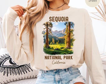 Sequoia National Park California Unisex Long Sleeve Comfort Colors T-Shirt, Giant Sequoia Trees Nature Lover Gift Shirt