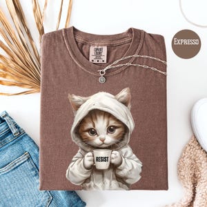 Cat Lover Anti-Trump Protest Shirt, Resist Comfort Colors® Liberal Gift, Political Shirt, Democrat Gift, Resist Cat Shirt, Progressive Tee