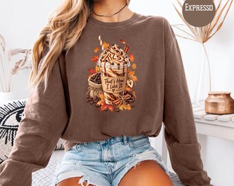 Radical Left Scum Hidden RLS Message in Autumn Coffee Drink Long Sleeve Comfort Colors Tee, Democrat Gift Shirt, Liberal Political Gift Tee