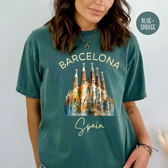 バルセロナ スペイン バケーション コンフォートカラーズ® Tシャツ