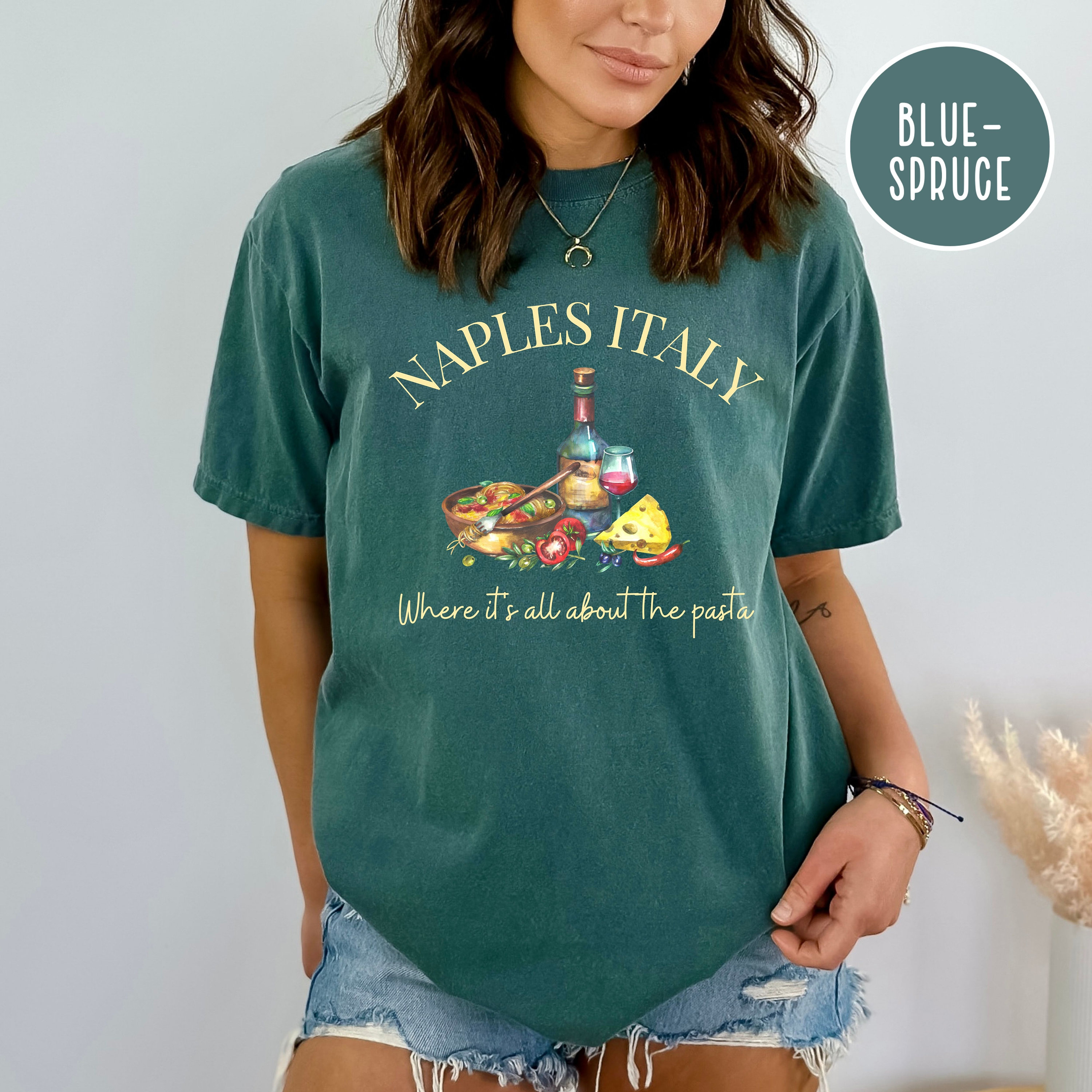 Naples Italy All About the Pasta Comfort Colors® T-shirt, Naples