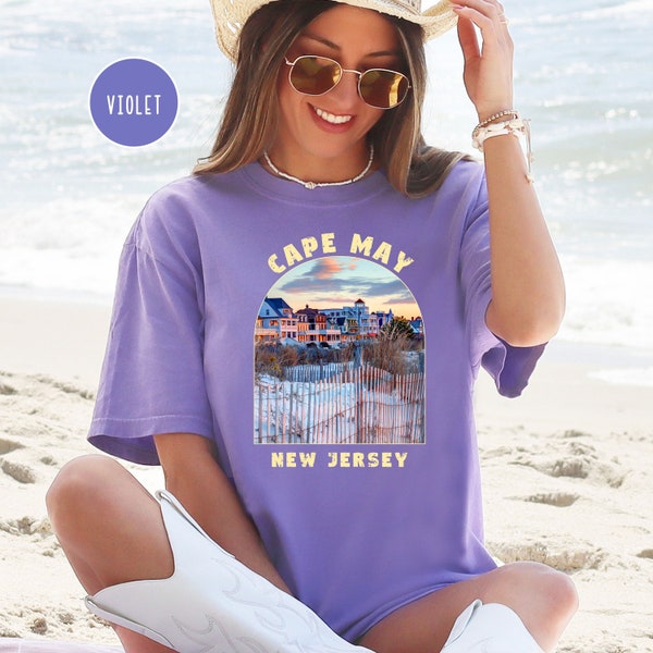 Cape May New Jersey Comfort Colors® Gift Shirt, Cape May New Jersey Beach Vacation Shirt, Cape May Houses, Cape May Gift, New Jersey Shirt