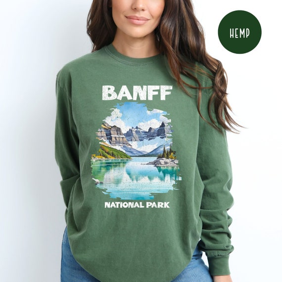 Banff National Park Comfort Colors® Long Sleeve Tee, Banff Grunge