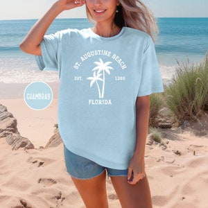 St Augustine Beach Comfort Colors® Shirt, St Augustine Florida Vacation Gift Shirt, Florida Shirt, St Augustine Beach Tee, St Augustine Gift