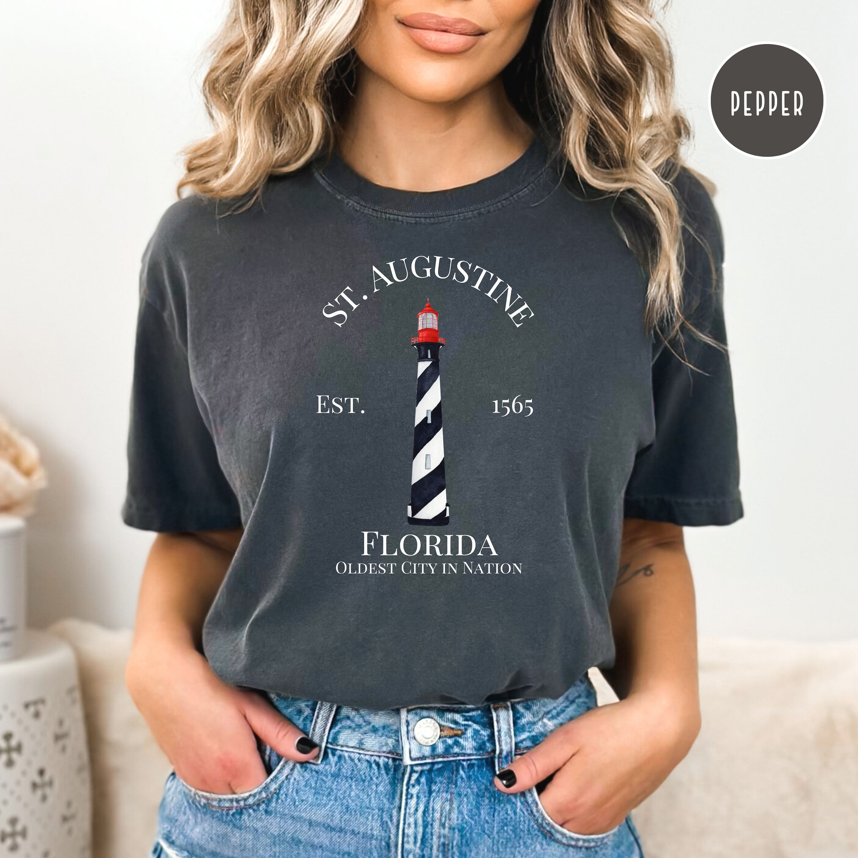 St. Augustine Florida Retro Lighthouse T-Shirt St. Augustine Florida Retro Lighthouse T-Shirt
