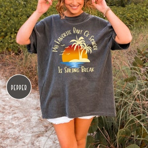 Grappig Spring Break Beach Tee, favoriete onderdeel van school is Spring Break Comfort Colors® T-shirt, Spring Break Tee Shirts, strandvakantie cadeau