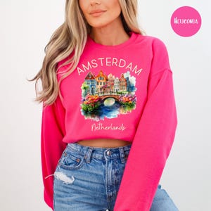 Amsterdam Netherlands Gildan Sweatshirt Gift, Amsterdam Vacation Sweatshirt, Netherlands Travel Shirt, Amsterdam Gift, Amsterdam Sweatshirt