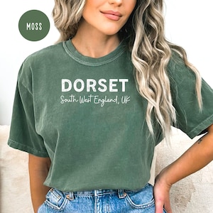 Dorset England Comfort Colors® Gift T-Shirt, South West England Vacation Gift, Dorset Travel Shirt, Dorset TShirt, Dorset England Gift Shirt
