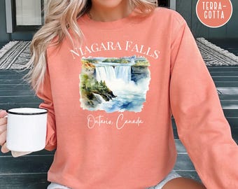 Niagara Falls Ontario Canada Comfort Colors® Sweatshirt , Niagara Falls Pullover, Niagara Falls Urlaub Geschenk Shirt, Niagara Falls Kanada Geschenk