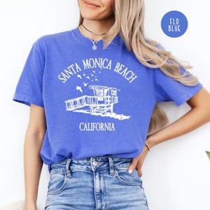 Santa Monica California Comfort Colors Beach Tee, Santa Monica Grunge Shirt, Santa Monica Beach Vacation Gift Shirt, California Beach Gift