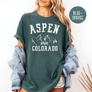 Aspen Colorado Vintage Style Comfort Colors T-Shirt, Aspen Ski Trip Gift Shirt, Aspen Colorado Vacation Tee, Aspen Ski Weekend, Aspen Travel