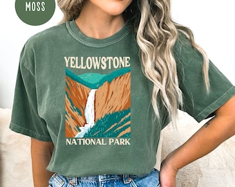 Yellowstone National Park Comfort Colors® T-Shirt, Yellowstone Vacation Gift, Yellowstone Hiking, Yellowstone Camping Shirt Yellowstone Gift