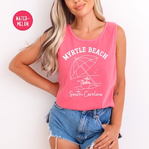 Myrtle Beach South Carolina Comfort Colors Tank Top, South Carolina Beach Vacation Tank, Myrtle Beach Tee Shirt, South Carolina Travel Gift