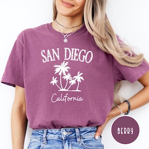 San Diego Grunge Style Comfort Colors® T-Shirt, San Diego Beach California Vacation Gift Tee, San Diego Shirt, San Diego Vintage Gift Shirt