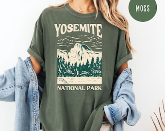 Yosemite National Park Comfort Colors Gift T-Shirt, Yosemite Half Dome Tee Shirt, Yosemite Hiking Shirt, Camping Shirt, National Park Gift