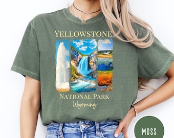 Yellowstone National Park Comfort Colors® TShirt, Old Faithful National Park Shirt, Yellowstone Wyoming Vacation Gift Shirt, Yellowstone Tee