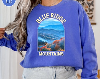 Blue Ridge Mountains Comfort Colors-sweater, Mountain Lover Gift-sweater