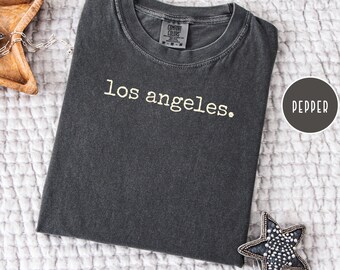 T-shirt Los Angeles Minimalist Comfort Colors®, T-shirt cadeau Los Angeles, T-shirt vacances Los Angeles en Californie, T-shirt Los Angeles